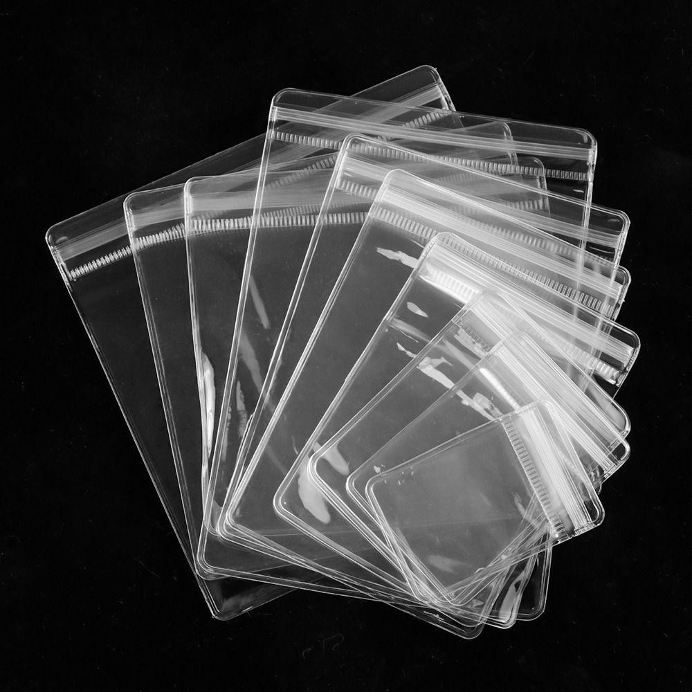 SAIA 100 Chiếc Túi Khóa Zip, Túi Nhựa PVC Trong Suốt Tự Niêm Phong, Bền Chống Bụi Có Thể Đóng Lại Túi Trang Sức Vòng Cổ Vòng Tay Vòng Tay