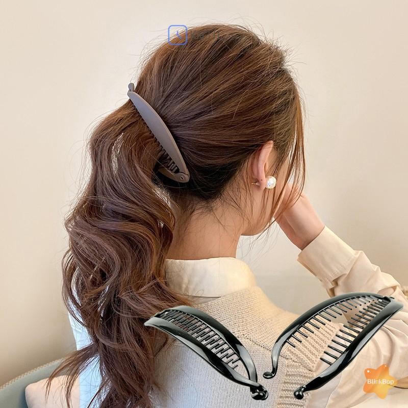 [KvJJL-t] Móng Vuốt Tóc Hình Cá Thời Trang Màu Trơn Đơn Giản Chuối Kẹp Tóc Cho Nữ Bé Gái Sóng Lược Kẹp Tóc Kẹp Kẹp Mới