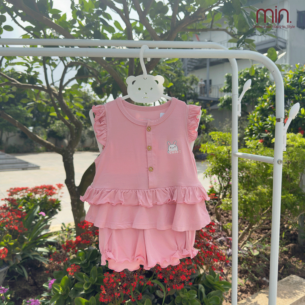 Bộ Sát Nách Bé Gái Cánh Tiên Vải Sợi Tre Mềm Pettit Mềm Mịn Thoáng Mát - Hàng Chính Hãng AMI0303
