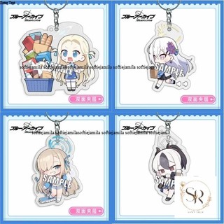 Blue Archive LAWSON Anime KeyChain Onikata Kayoko Shirasu Azusa Men Key Chain for Women Fashion Fi