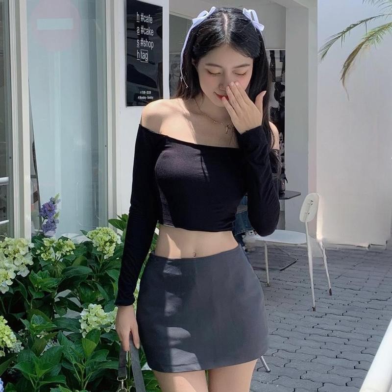 Chân Váy Nữ Kiểu Cạp Trễ PINKSTORE29 Dáng Ôm Có Lót Quần, Phong Cách Y2K C070