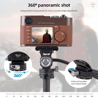 Hilivn) XILETU LS-1 Đầu chất lỏng Video nhỏ gọn Pan Tilt Tripod Head Toàn cảnh Ballhead Tripod Mount Hợp kim nhôm 6kg / 13.2lbs Tải trọng Vít 1 / 4 Inch có tay cầm có thể tháo rời & Qui