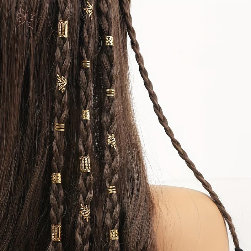 Hnkmp Dreadlock Nhẫn Tóc Có Thể Điều Chỉnh Còng Kẹp Tóc Bím Bẩn Bím Tóc Hạt Kẹp Tóc Phụ Kiện Tóc Mũ Nón Cho Nữ Bé Gái.