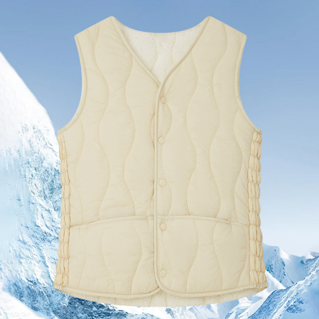 Xia| Áo Vest nữ một ngực màu trơn Áo Vest nữ thời trang Áo Vest có đệm nhẹ cho mùa thu đông Áo ghi lê không tay chống gió màu trơn Hoàn hảo cho hàng ngày