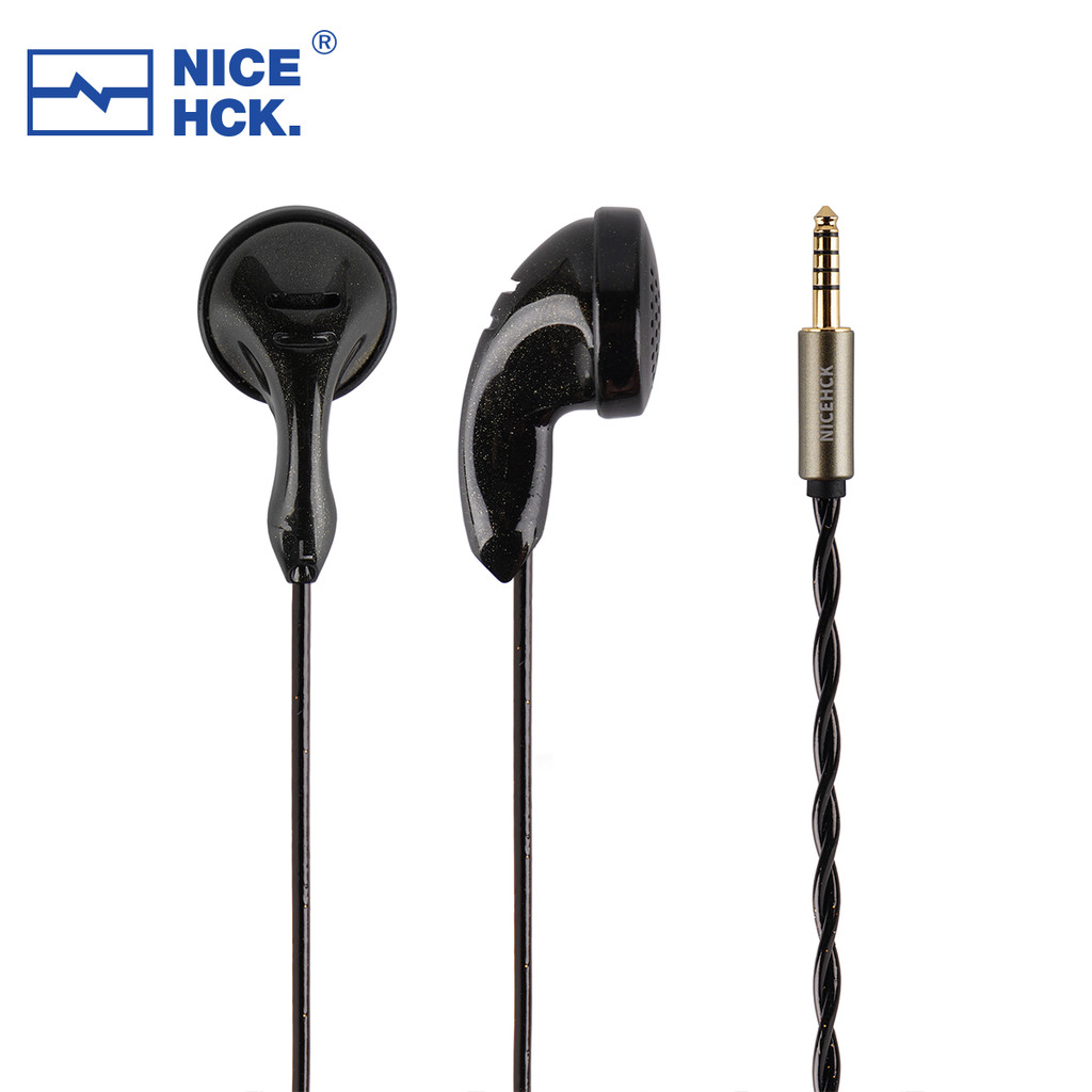 Tai nghe nhét tai đầu phẳng NiceHCK B80 14.8mm PU TopologyBio màng động IEM 3.5 / 4.4mm Cắm HD Micro Bass Tai nghe
