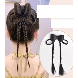 Tóc Giả Tết Nơ 2 Vòng Phong Cách Cổ Trang Cho Bé Gái HaminStore