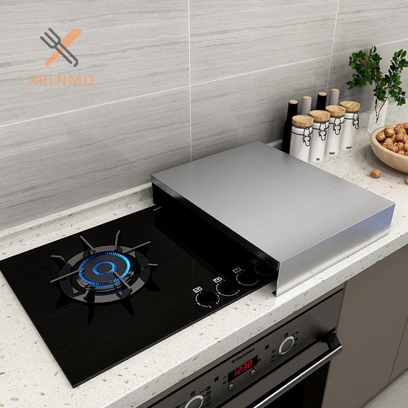 Rrlnmd Nồi cơm điện bằng thép không gỉ Khung bếp điện Giá đựng đồ nhà bếp Bếp Gas Tấm bảo vệ tấm MỚI
