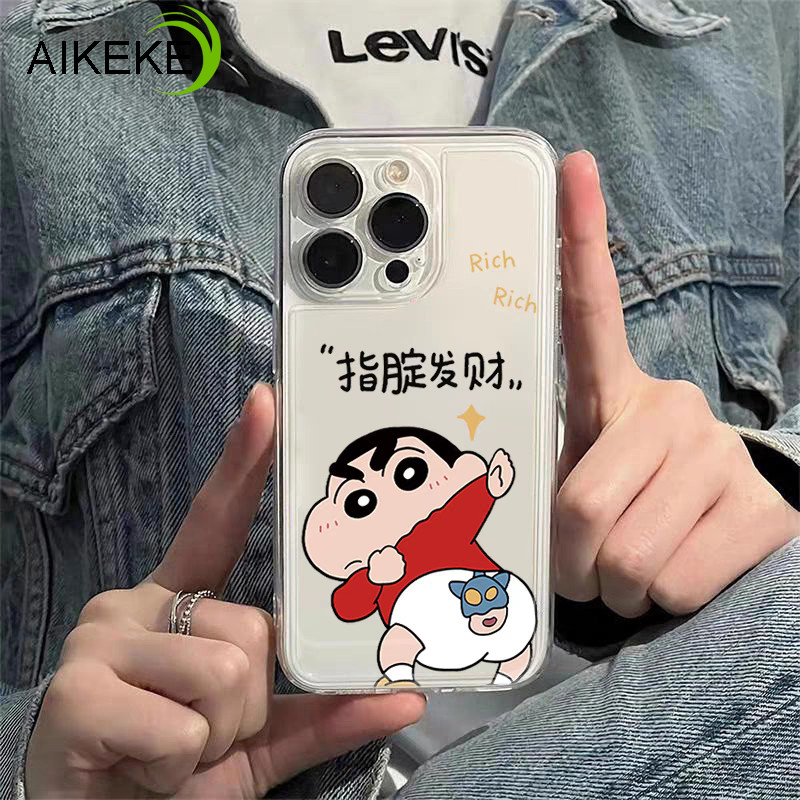 Crayon Shin-chan Vỏ Cho Xiaomi Mi 11 11T 10 Pro 10T Lite Ultra 10S 9 Civi 3 2 1S Mix 4 Cho Poco F5 F4 F3 X4 GT X2 M2 Ốp Lưng Năm Mới Làm Giàu Trong Suốt Bìa Mềm