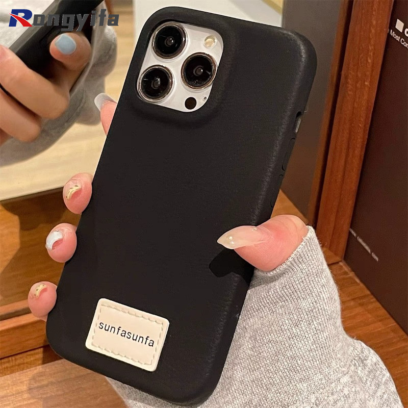 Ins Style Thời Trang Vải Lanchee Da Cảm Giác Cho Vivo V40 V30 V29 V27 Pro V27E V23 V21 5G 4G V21a V20 Pro V15 Vỏ Mềm Đơn Giản Chống Sốc Điện Thoại Doanh Nhân