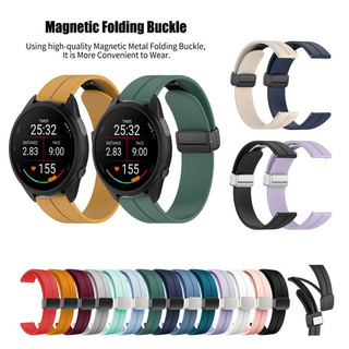 Dây đeo silicon khóa từ tính thời trang phổ thông 20mm cho Garmin Forerunner 165 645 245 Âm nhạc 55 158 / Vivoactive 5