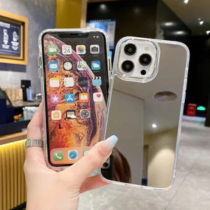 Iphone16 16Pro 16ProMax 16Plus 15Pro Gương Trang Điểm Cứng Acrylic TPU Ốp lưng iPhone 16 15 14 13 12 11 Pro Max Plus Chống Trầy Xước Ốp lưng Chống Sốc Ốp Lưng Bảo Vệ Ốp Lưng