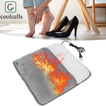Thảm sưởi chân COOLCELLS, Tấm sưởi chân điện 2 trong 1 sưởi ấm hai mặt, Tiết kiệm điện Nhiệt độ không đổi Sạc USB Đệm sưởi chân Làm nóng nhanh