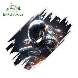 EARLFAMILY 13cm Người Nhện Hoạt Hình Xé Xe Ô Tô Bị Tắc Xước Xe Đoàn Hành Lý Kính Chắn Gió PVC Decal Chống Thấm Nước Khuẩn Bảo Vệ Cửa Xe Ô Tô