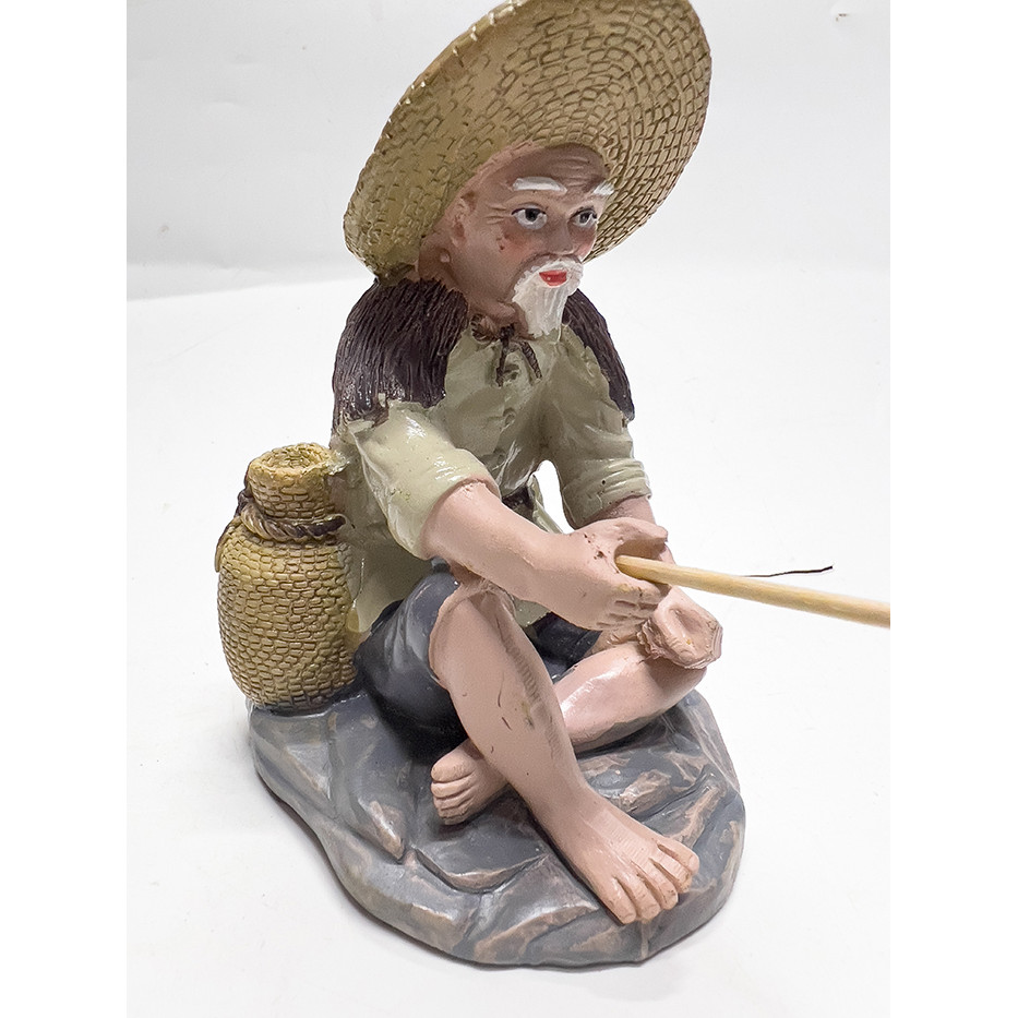 Ông Lão Câu Cá Trang Trí Tiểu Cảnh, Non Bộ, Bể Cá Cảnh (10x8x13cm)
