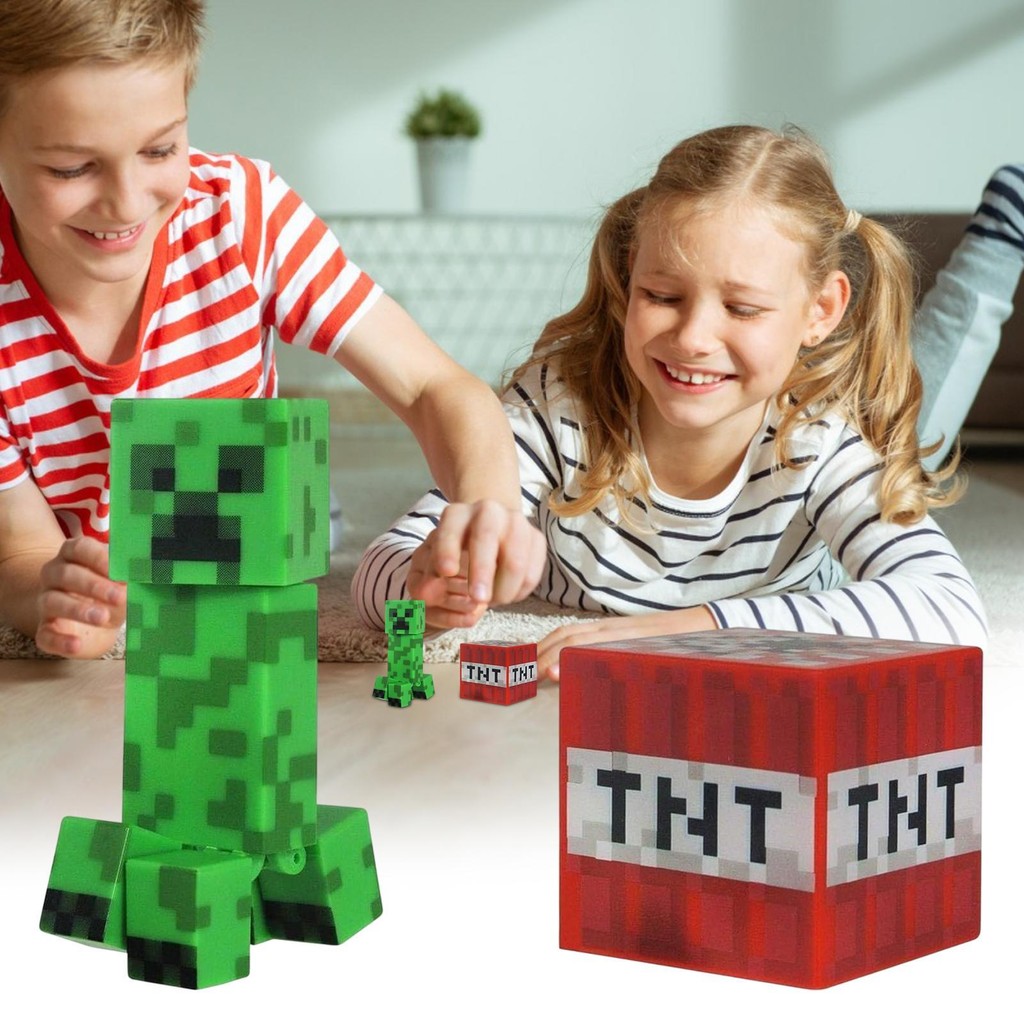 Minecraft MC đồ chơi khối xây dựng loạt Creeper Ender Dragon Steve Iron ...