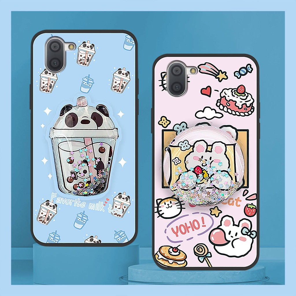 Ốp Lưng Chống Va Đập Ốp lưng Sharp Aquos R3 / SHV44 / SH-04L Bảo Vệ Ống Kính Điện Thoại Chống Bụi Bẩn Thiết Kế Thời Trang Chân Đế Xoay Được TPU Silicone Đơn Giản Chân Đế Bền Dễ Thương