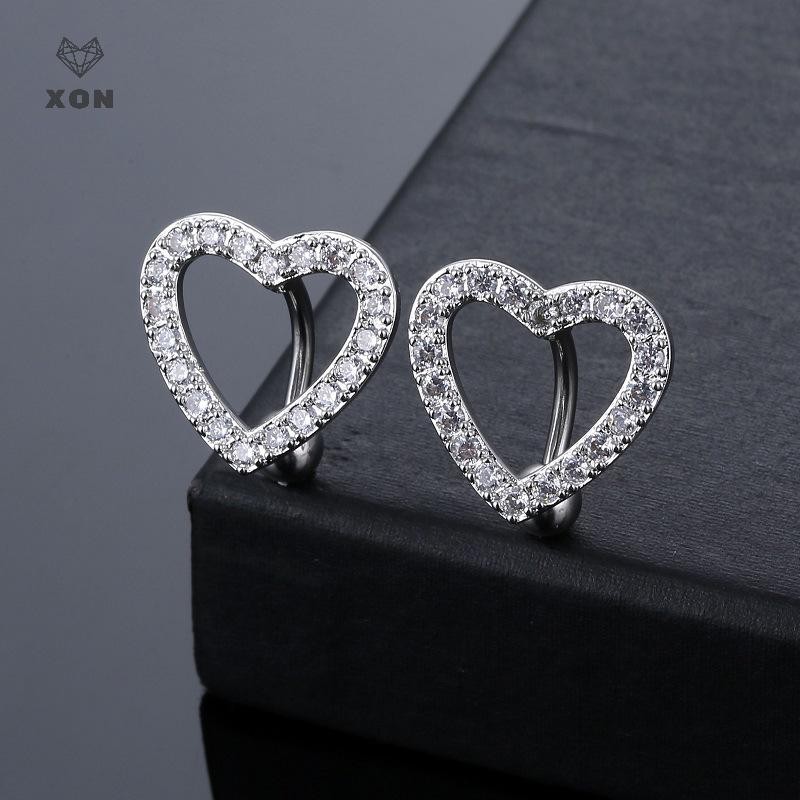 XON Khuyên rốn hình trái tim bằng thép y tế độc đáo