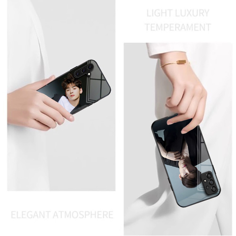 Ốp Điện Thoại Kính Cường Lực Cha Eun Woo Cho Samsung Galaxy A11 A14 A20 A30 A22 A32 A33 A34 A40 A42 A51 4G A52 A53 A54 A70 A71 A72 A73 5G