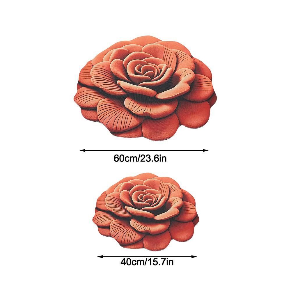 Thảm hoa TPKSF98, Thảm trải sàn hoa mẫu đơn mềm hình đặc biệt, Chăn thấm 40x40cm / 60x60cm cho phòng khách Bàn trà đầu giường