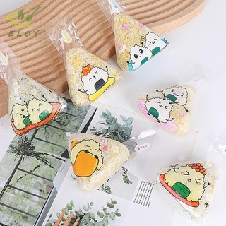 [MAO] 100 Chiếc Túi Đóng Gói Gạo Tam Giác Hoạt Hình Đáng Yêu Rong Biển Onigiri Sushi Làm Khuôn Dụng Cụ Bento Phụ Kiện VN