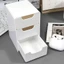 Hộp lưu trữ máy tính để bàn CHEESELY, Hộp đựng mỹ phẩm dung tích lớn 3 tầng, Hộp chia Mini kiểu ngăn kéo cho đồ dùng văn phòng Hộp đựng mỹ phẩm trang sức