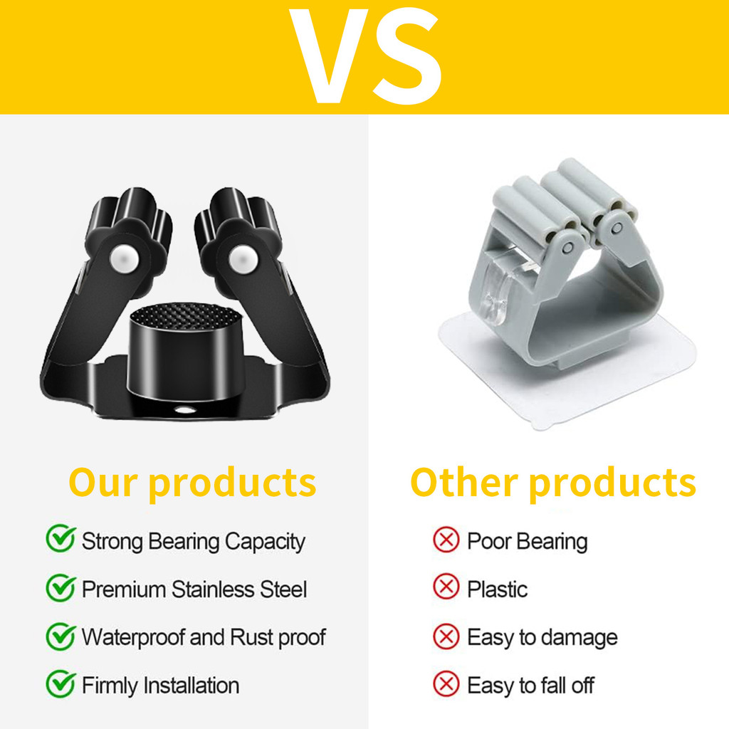 Kẹp chổi khoan bằng thép không gỉ chắc chắn - Kẹp tổ chức nhà bếp chống thấm nước