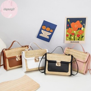 Deyangk 1 Túi dệt vuông nhỏ Du lịch Túi đeo chéo đeo vai đơn Túi xách thời trang VN