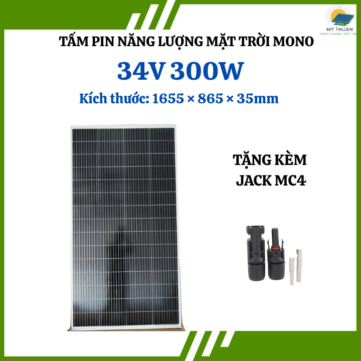TẤM NĂNG LƯỢNG MẶT TRỜI MONO 34V 300W 16BB - 165x86x3.5cm - CHÍNH HÃNG ...