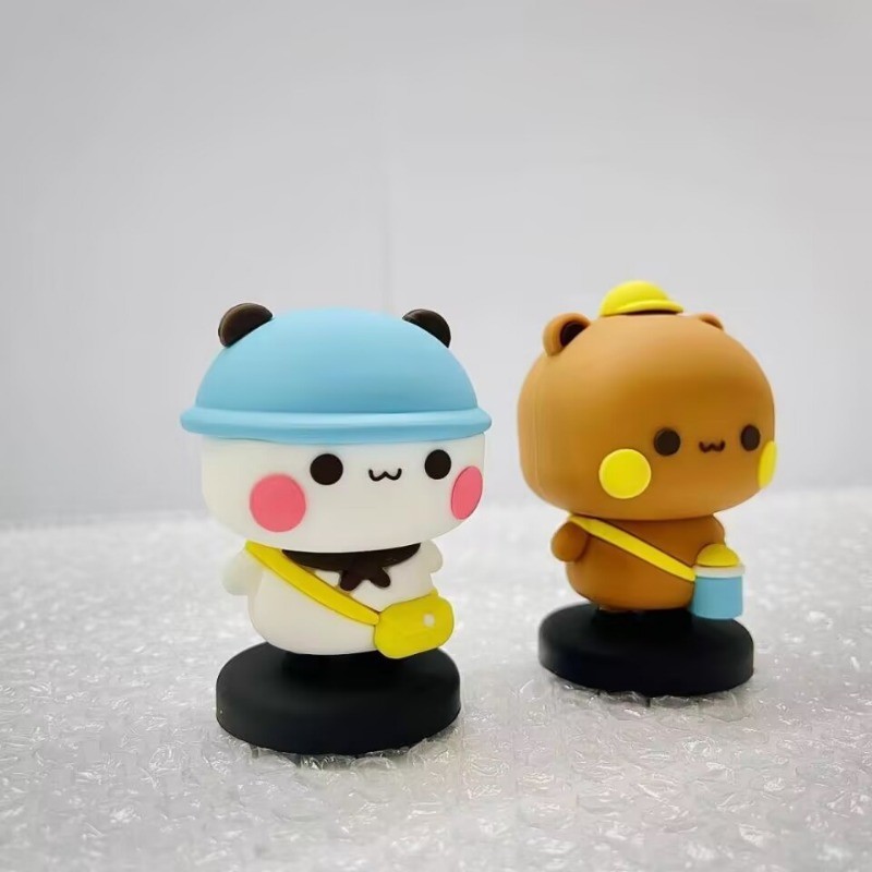 Dễ Thương PVC Gấu Trúc Gấu Hình Hoạt Hình Đồ Chơi Sưu Tập Bubu Dudu Động Vật Đồ Chơi Anime Búp Bê Trang Trí Nội Thất Ô Tô Trang Trí