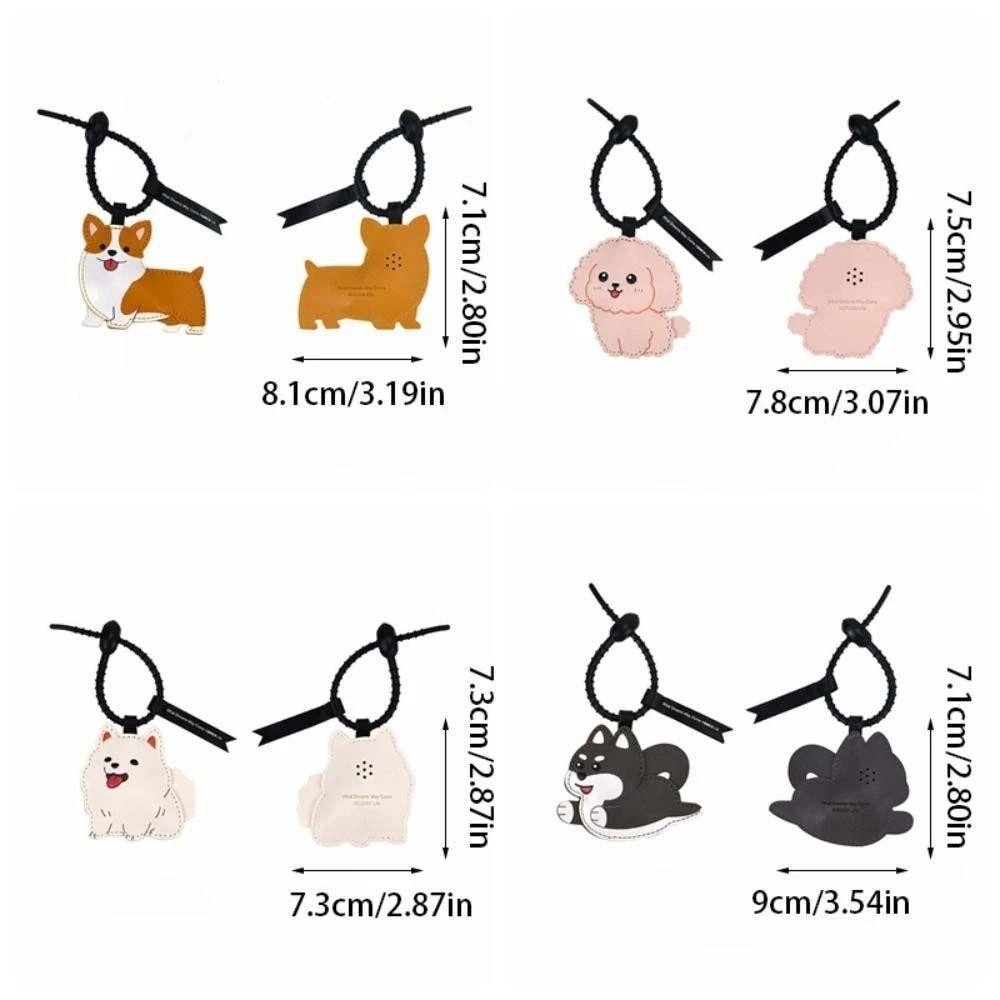 Móc khóa chó con HOBBYIN, Pinch dễ thương được gọi là Bibi Puppy Puppy Puppy Mặt dây chuyền, Âm thanh sáng tạo Da PU Corgi Túi Mặt dây chuyền Người lớn Trẻ em