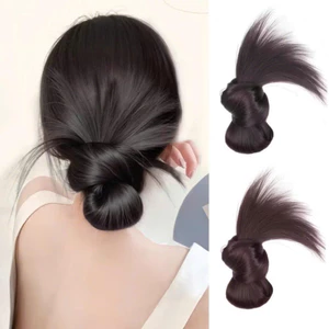 Kẹp Tóc Giả Búi Thấp Đuôi Tỉa, Tạo Kiểu Tóc Nhẹ Nhàng QiQiShop