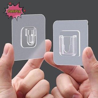 Pnpia 1-10 Cặp Móc Treo Tường Dính Hai Mặt Trong Suốt Hút Hút Móc Phòng Ngủ Nhà Bếp Đa Năng Người Tổ Chức Boutique