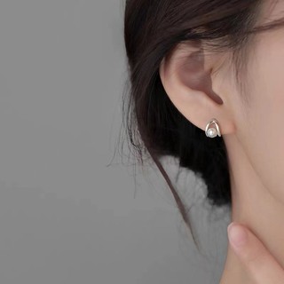 Bông tai ngọc trai bạc S925 Trang sức thời trang đơn giản Quà tặng nữ