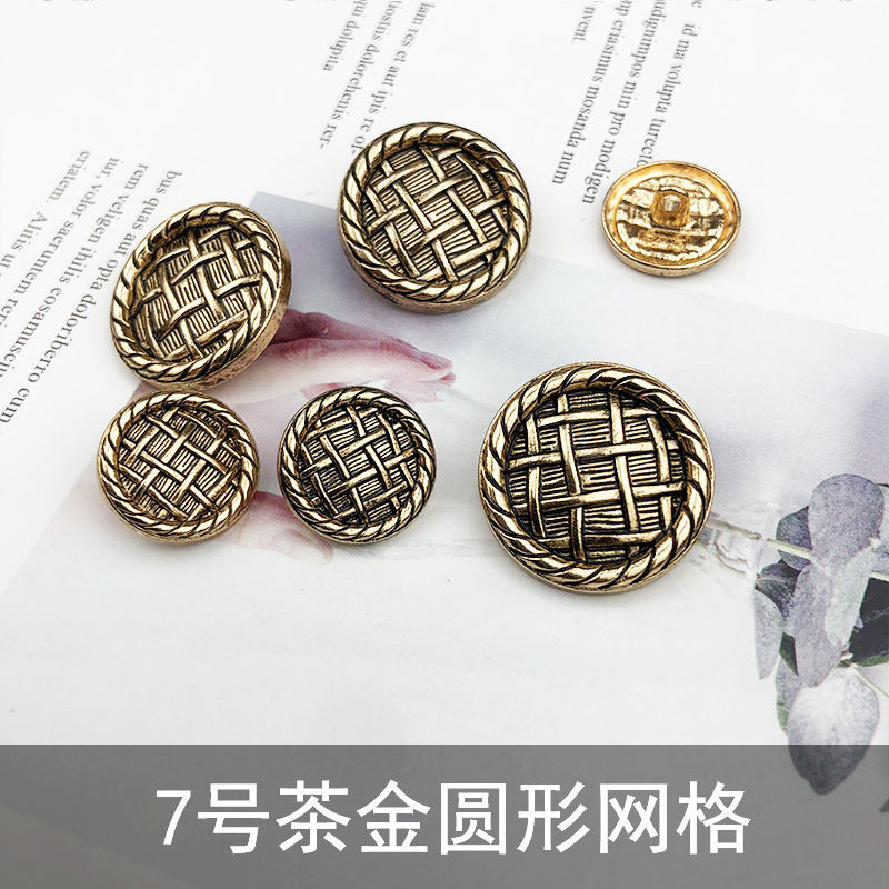 Nút kim loại hình tròn tất cả các kết hợp cài nút áo khoác len phù hợp với cổ điển nút trang trí cao cấp