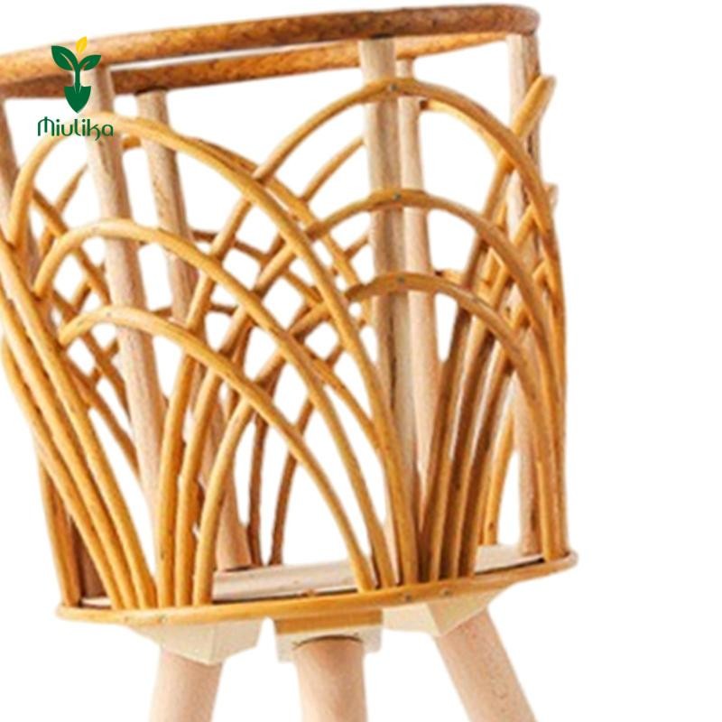 Miulika Mây Giỏ Trồng Sàn Giỏ Dệt Cho Cây Có Chân Dễ Dàng Lắp Đặt Cho Văn Phòng Tại Nhà Hộp Đựng Hoa Cho Ký Túc Xá Khách Sạn