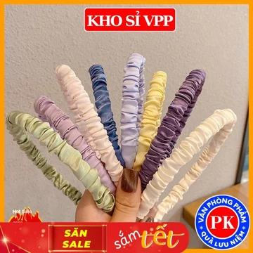 Bờm tóc vải, băng đô cài tóc, xược tóc nữ bờm cài tóc nhiều màu Hàn Quốc, phụ kiện tóc xinh xắn E1864
