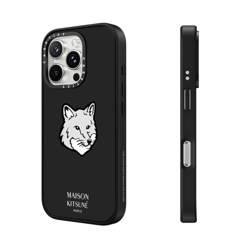 CASETiFY X Maison Kitsuné Black Matte Purple RosePink Clear Hard