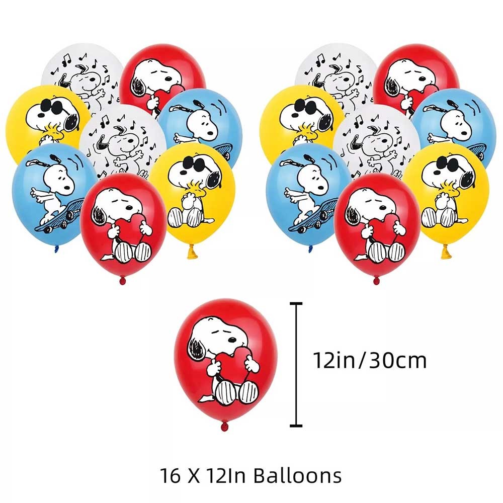 Snoopy Birthday Decoration Set Snoopy Theme Birthday Party Balloon Cake Topper Decoration Banner Decoration Set