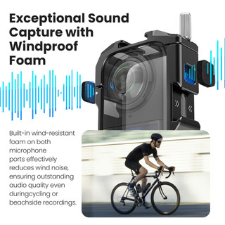 Dành Cho Insta360 X5 Kim Loại Thỏ Lồng Silicon Ống Kính Toàn Cảnh Bảo Vệ Camera Gió Tiếng Ồn Mở Rộng Khung Máy Ảnh Thể Thao Phụ Kiện