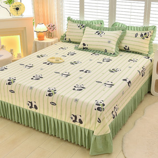 Giải phóng mặt bằng trong thời gian giới hạn, ga trải giường viền ren, một mảnh, thân thiện với da, váy giường một lớp, không trượt, không phai màu, chống bám bẩn, phù hợp cho mọi mùa GQXQ