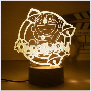 GC9 Doremon Đèn Ngủ Hình Anime Doraon 3d Đèn Truyện Tranh Chiếu Sáng Từ Xa LED Sạc USB Trang Trí Nhà Quà Tặng Sinh Nhật
