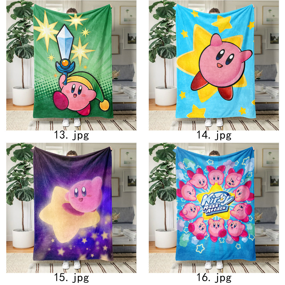 Kirby Flannel Chăn Một Mặt In Flannel Chăn Điều Hòa Không Khí Chăn