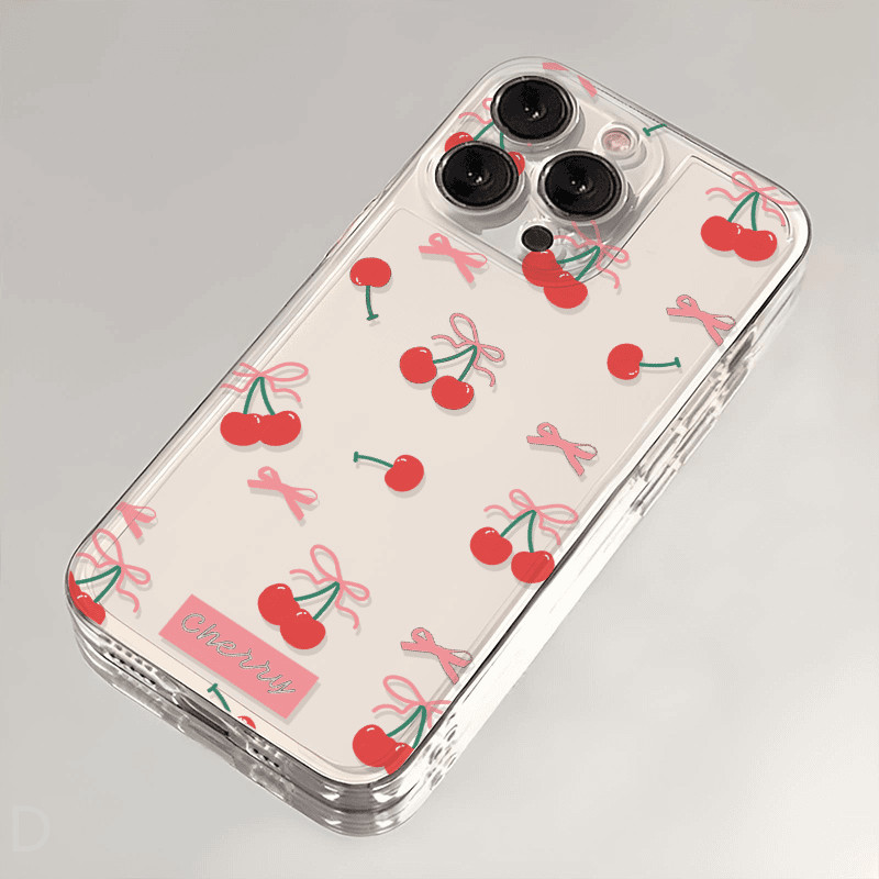 Ốp Điện Thoại Cho OPPO Reno 13F 12F 11F 11 12 13 Pro 5G A5 A3 Pro A3X 5G Ốp Lưng Anh Đào Hoa INS Nơ Vuông Họa Tiết Trong Suốt Chống Sốc Silicon Trong Suốt