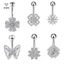 Nhẫn Nút Bụng Trái Tim Gợi Cảm Cá Tính Cho Nữ Bé Gái Pha Lê Zircon Bụng Rốn Nhẫn Trang Sức Cơ Thể [EN]