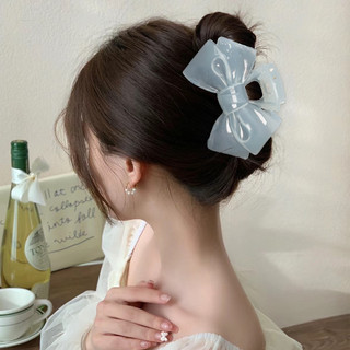 Sweet Girls Cream Màu Xanh Serise Kẹp Tóc Hình Móng Vuốt -Hàn Quốc Hình Học Rỗng Pentagram Nơ Lấy Kẹp