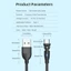 Cáp USB A đến C linh hoạt WU Cáp USB sang USB C để sạc 3A 480mbps Dây dữ liệu