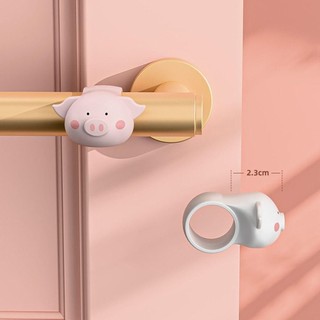 【】 HAVENLYCO 3 Nút chặn cửa, Tấm bảo vệ tường không đục lỗ bằng silicon, Tấm cản trước cửa hoạt hình im lặng chống sốc di động cho phòng ngủ