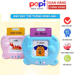 Máy Đọc Thẻ Flashcard Song Ngữ Anh Việt 224 Từ,510 Từ Vựng, Tiếng Anh Tiếng Việt Cho Bé