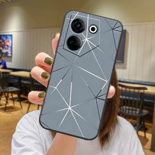 ốp lưng tecno camon 20 - 20 pro 4g - in hình họa tiết đường kẻ nhựa dẻo tpu bảo vệ camera chống sốc vstore