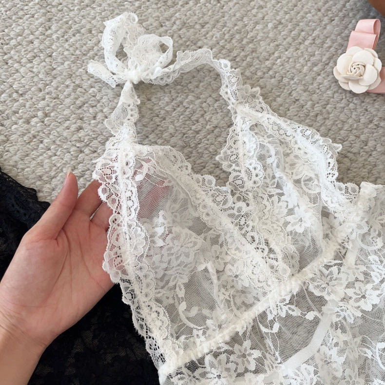 Milyfashion Mùa Xuân Sản Phẩm Mới Cô Gái Ren Retro Cổ Chữ v Sling Đáy Áo Vest